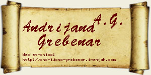 Andrijana Grebenar vizit kartica
